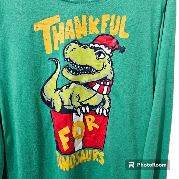 Cat & Jack Boys' 2pc Christmas Dino Long Sleeve Pajama Set - Picture 3 of 7